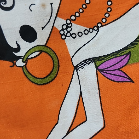 Vintage 1970s "Gazpacho amdaluz " Cotton Blend Kitchen Towel 23" x 20" - Picture 5 of 5